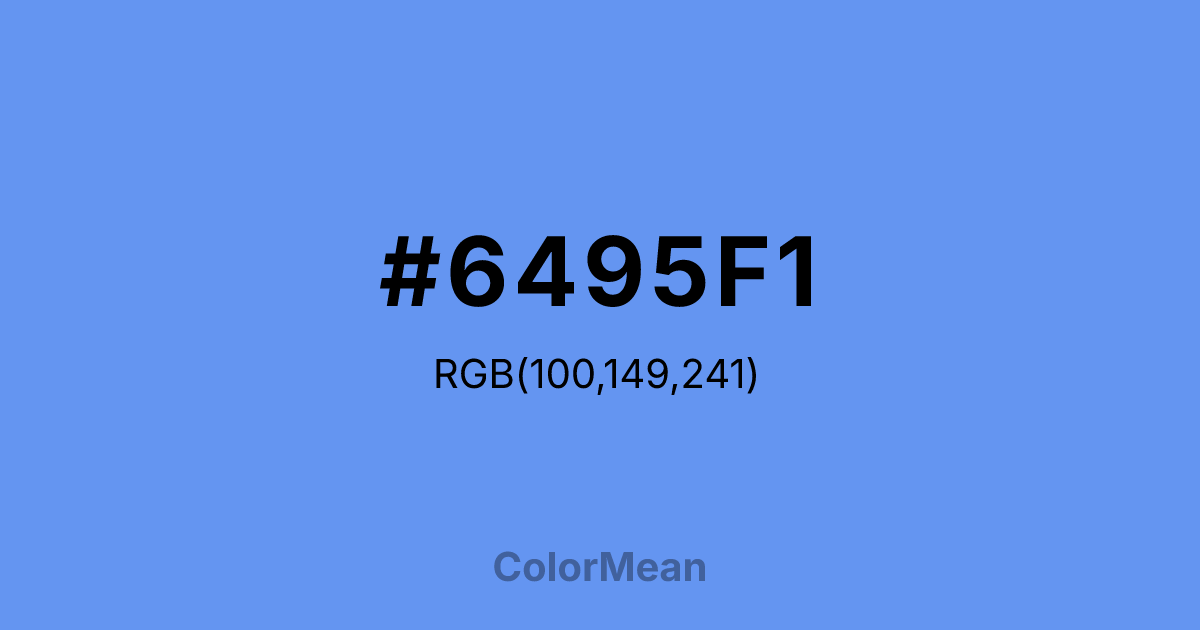 #6495F1 color swatch