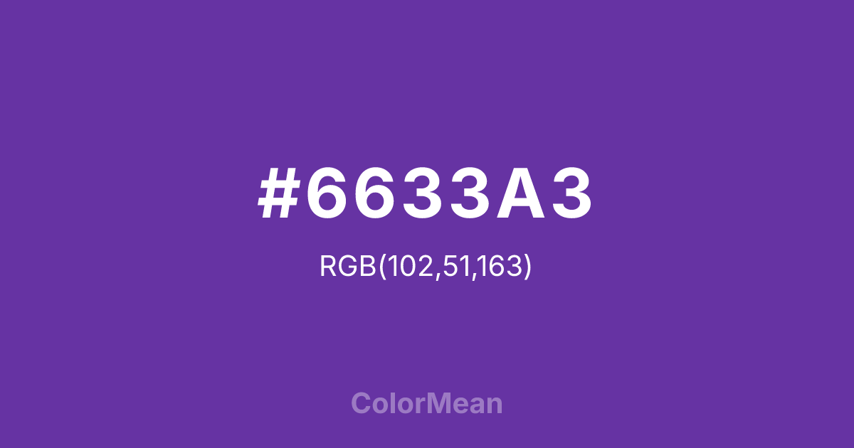 #6633A3 color swatch