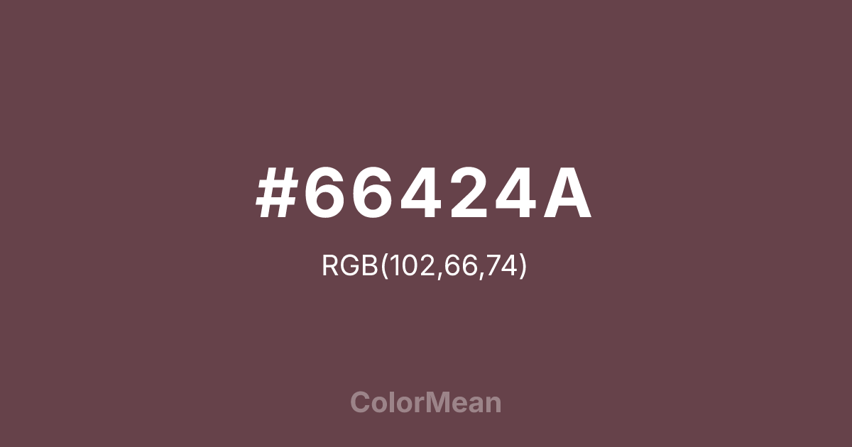 #66424A color swatch