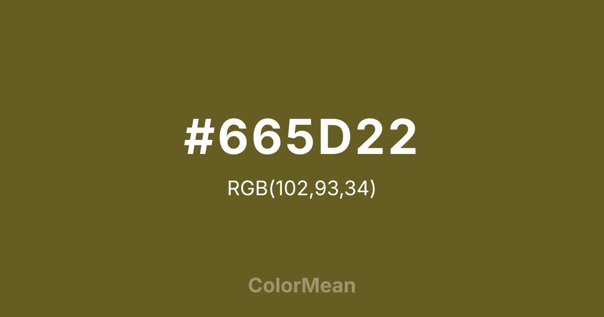 #665D22 color swatch