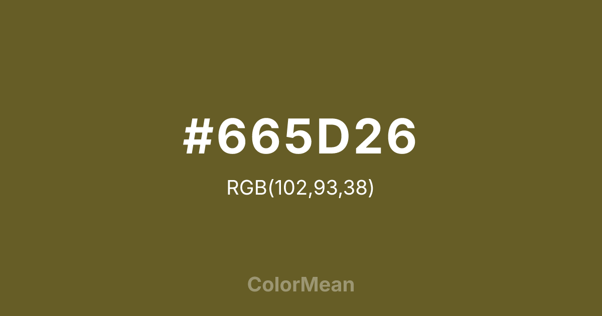 #665D26 color swatch