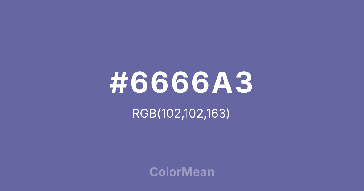 #6666A3 color swatch