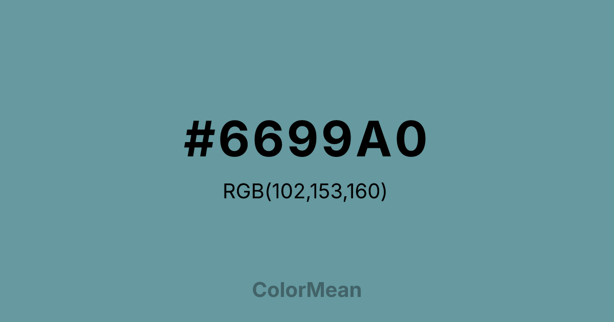 #6699A0 color swatch