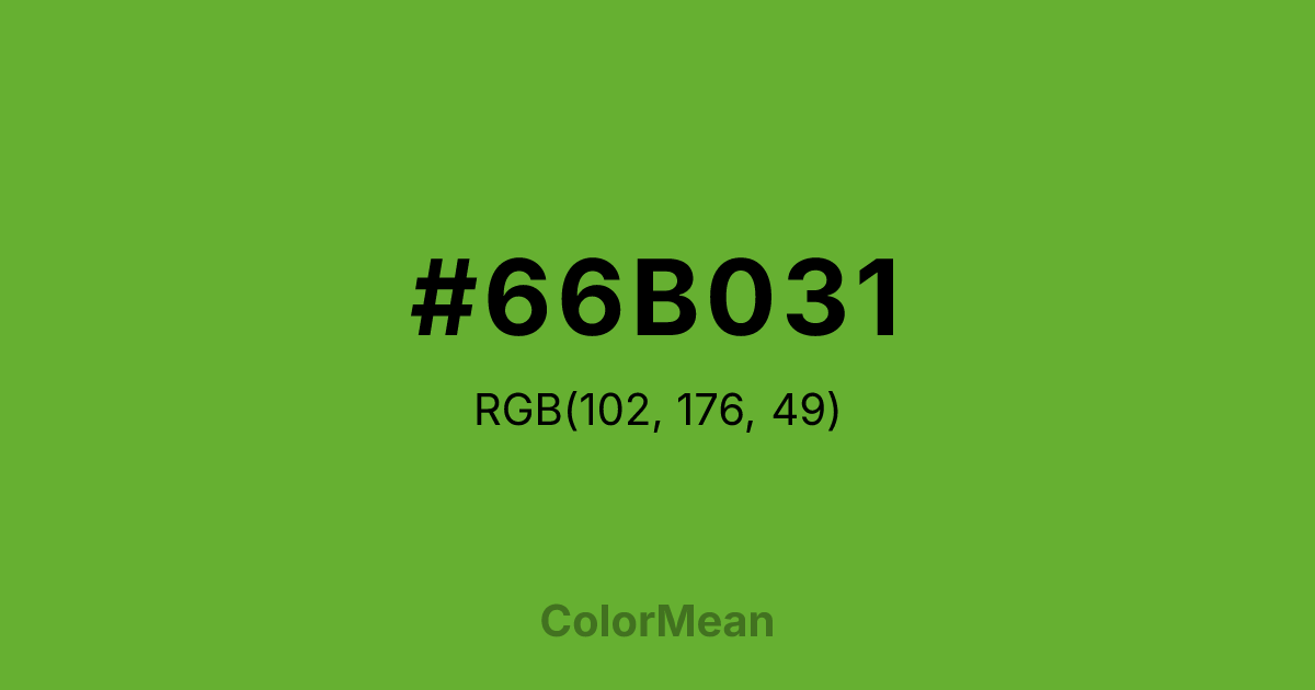 #66B031 color swatch