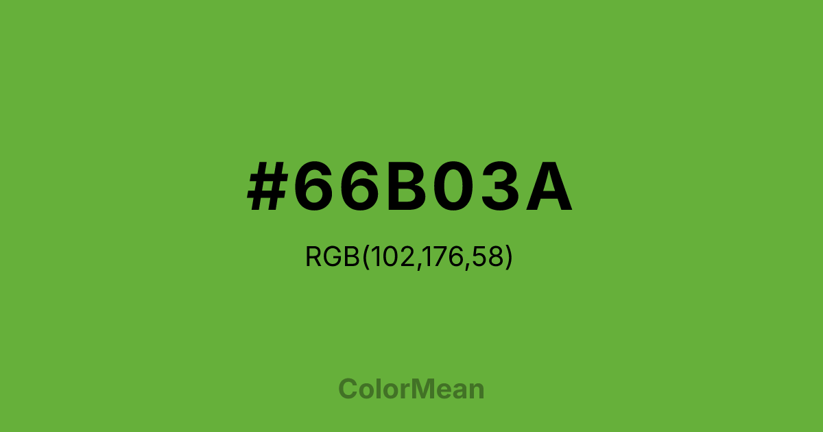 #66B03A color swatch