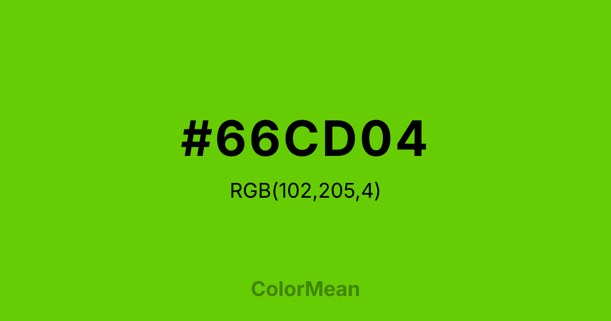 #66CD04 color swatch