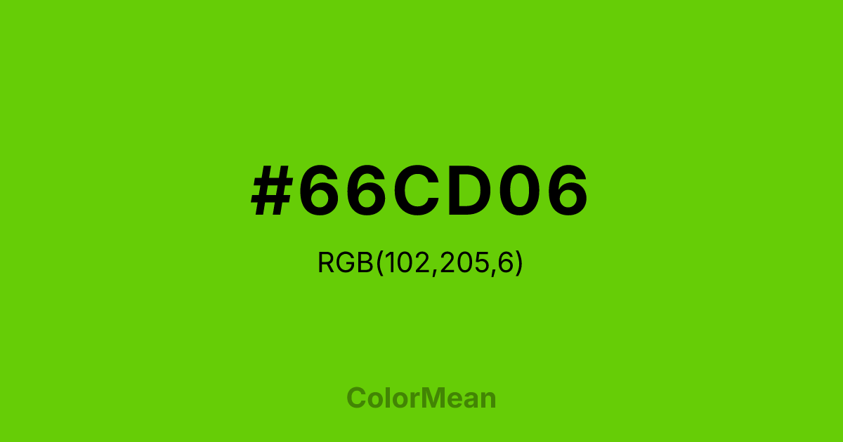 #66CD06 color swatch