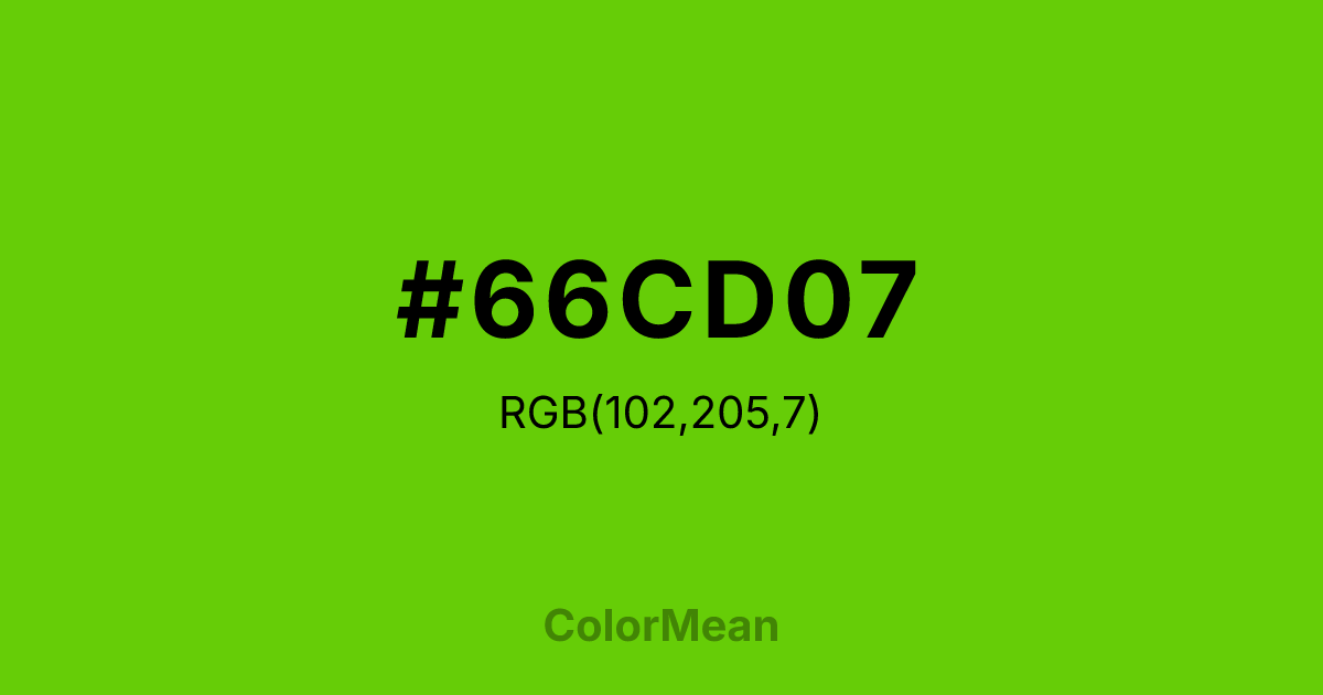#66CD07 color swatch
