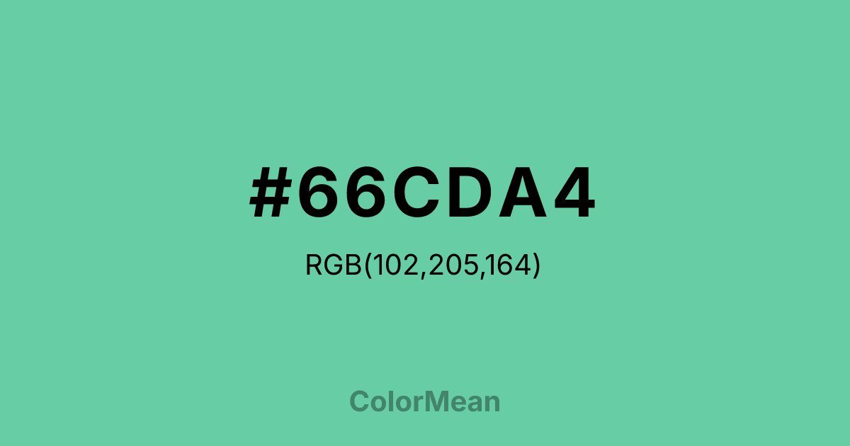 #66CDA4 color swatch