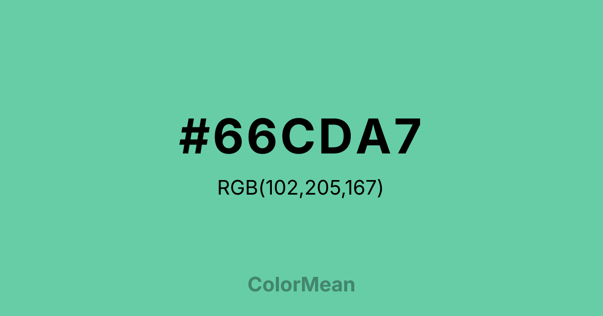 #66CDA7 color swatch