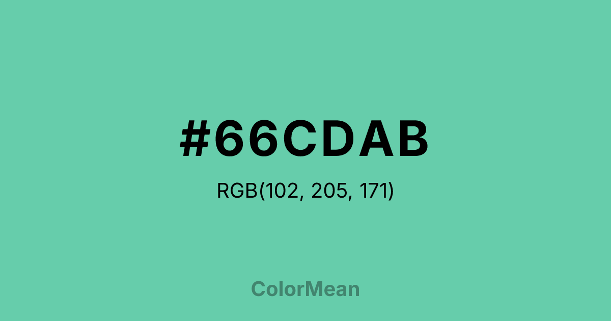 #66CDAB color swatch