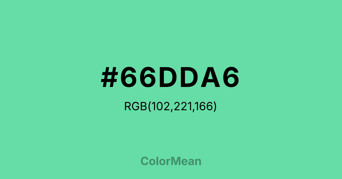 #66DDA6 color swatch