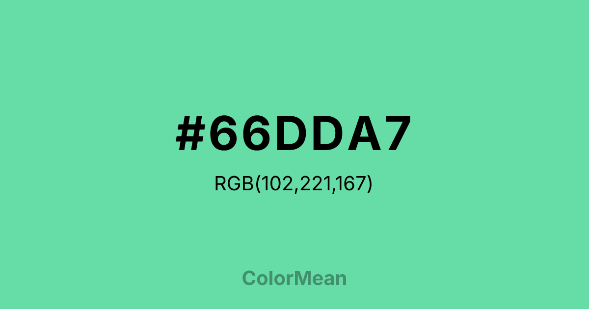 #66DDA7 color swatch