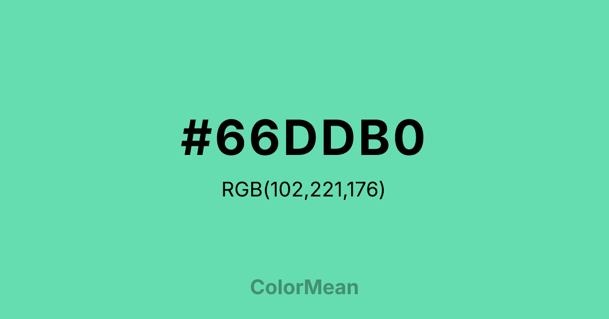 #66DDB0 color swatch