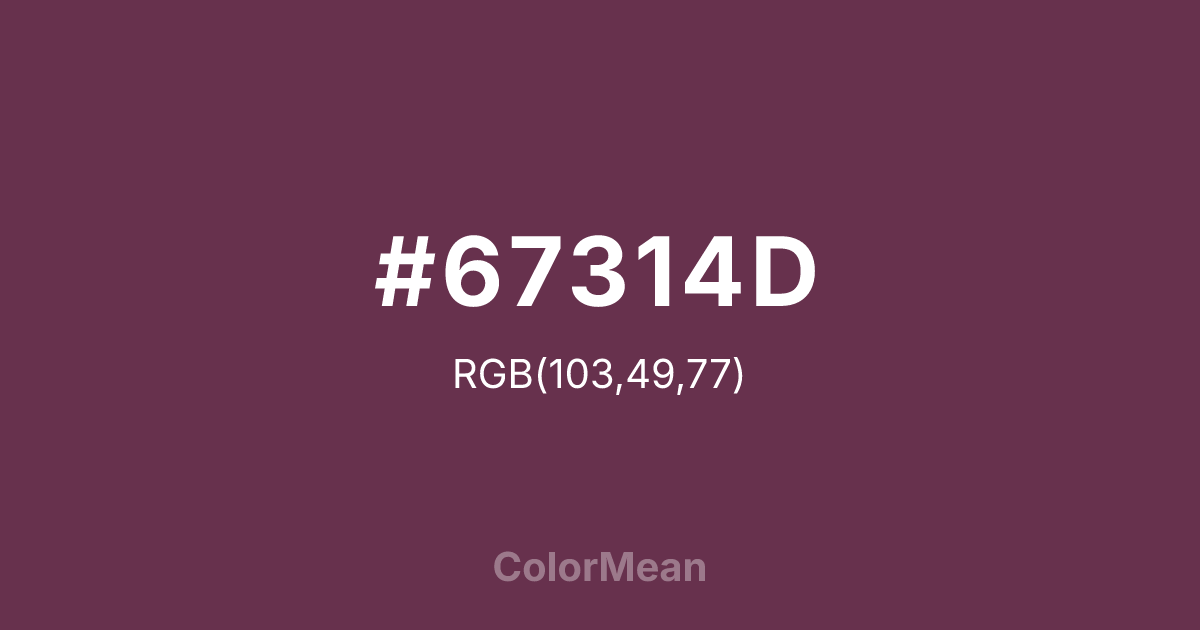 #67314D color swatch