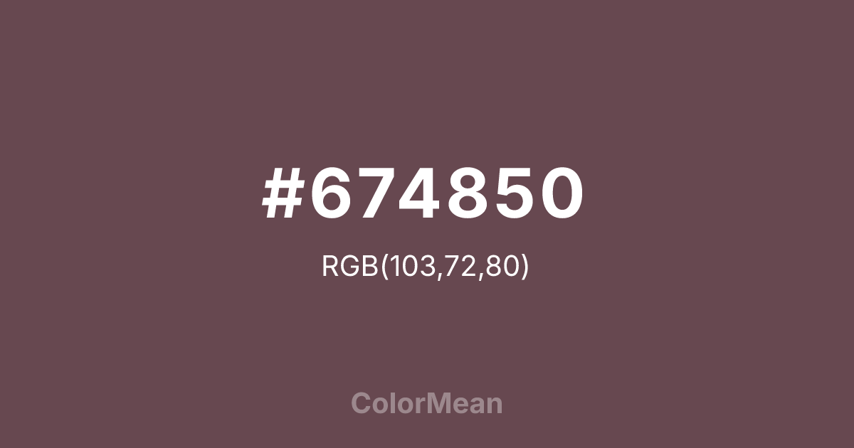 #674850 color swatch