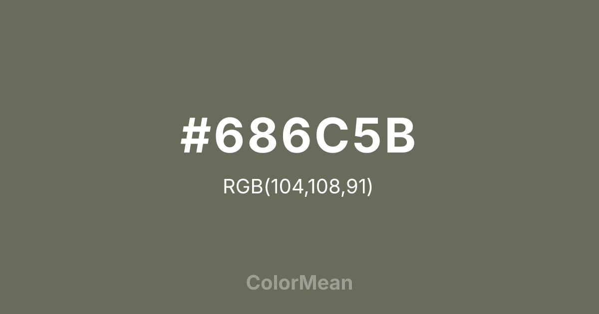 #686C5B color swatch