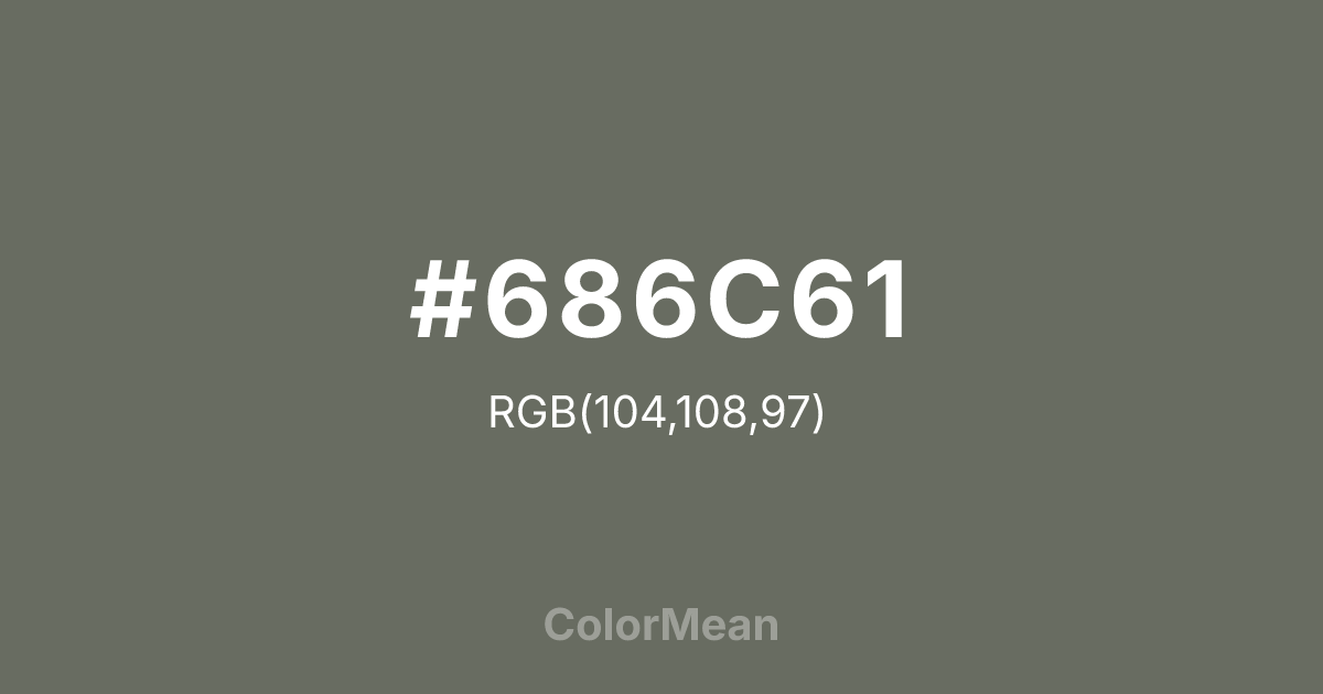 #686C61 color swatch