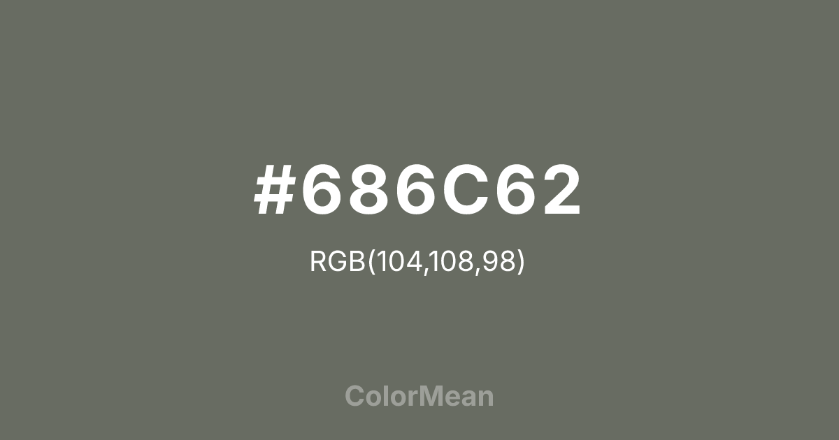 #686C62 color swatch