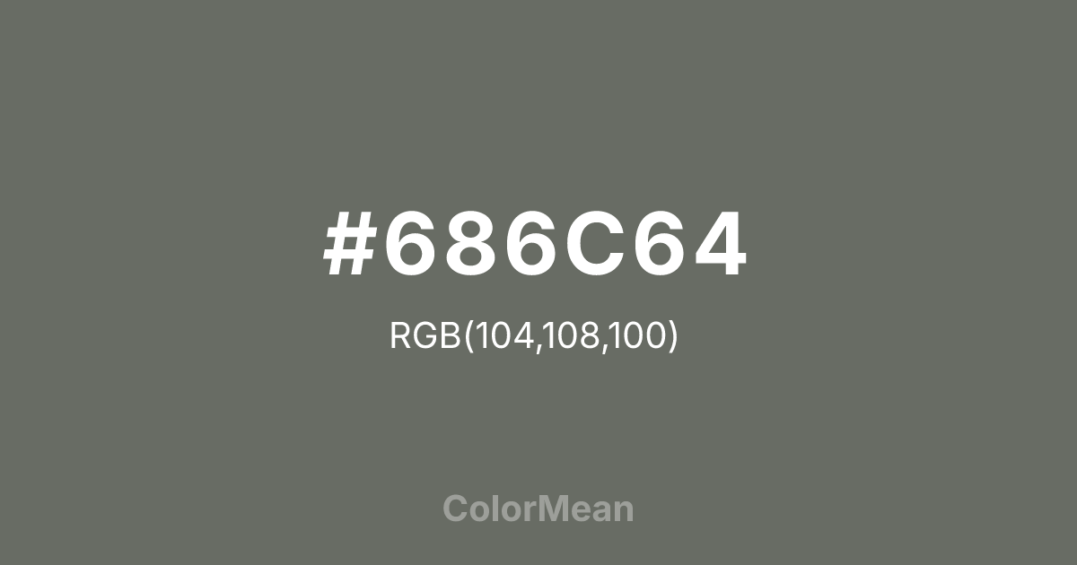 #686C64 color swatch
