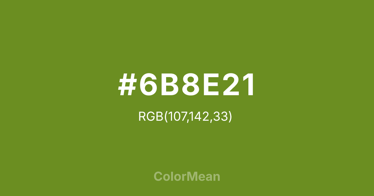 #6B8E21 color swatch
