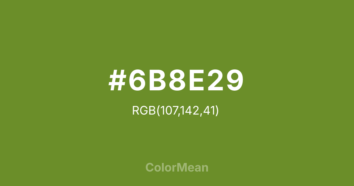 #6B8E29 color swatch