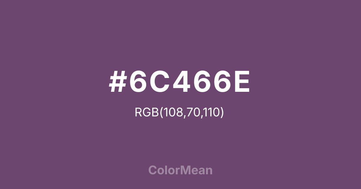#6C466E color swatch