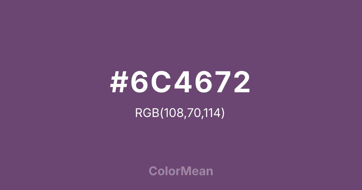 #6C4672 color swatch