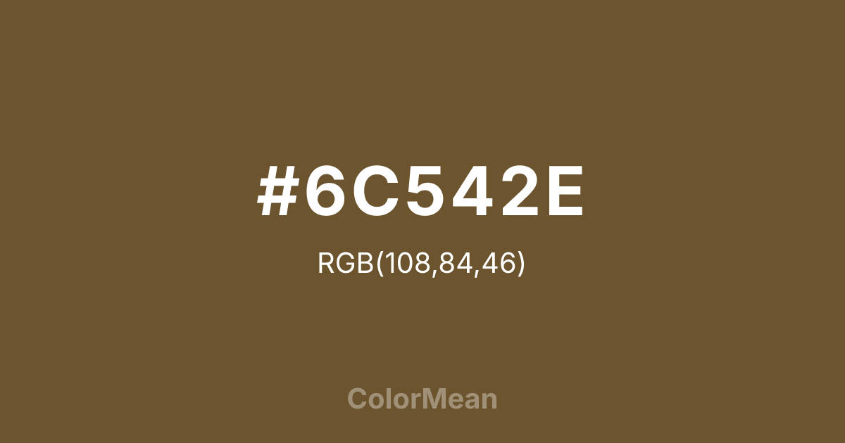 #6C542E color swatch