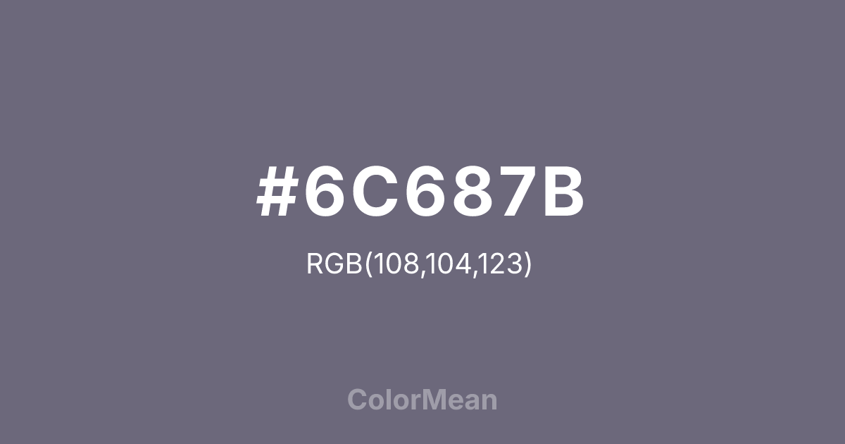 #6C687B color swatch