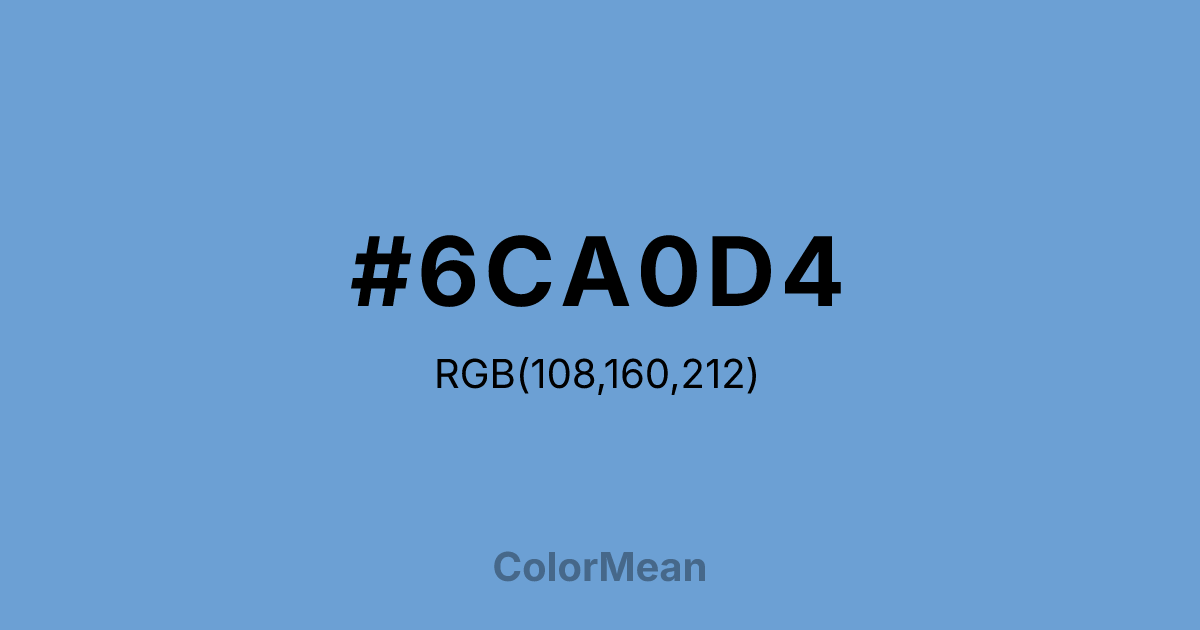 #6CA0D4 color swatch