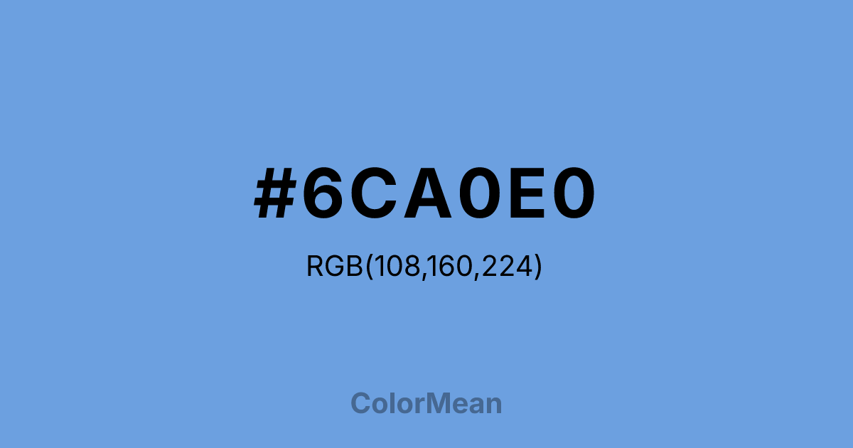 #6CA0E0 color swatch