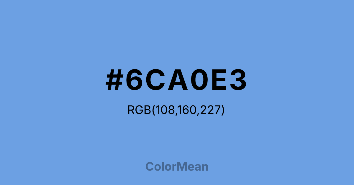 #6CA0E3 color swatch