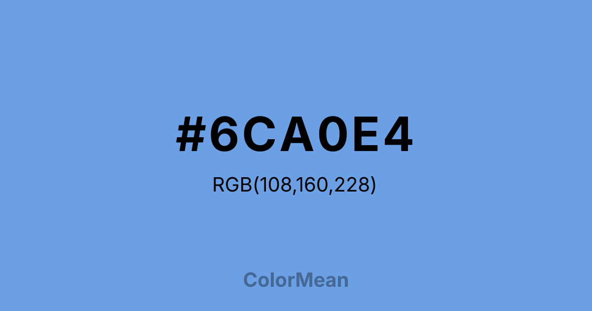 #6CA0E4 color swatch