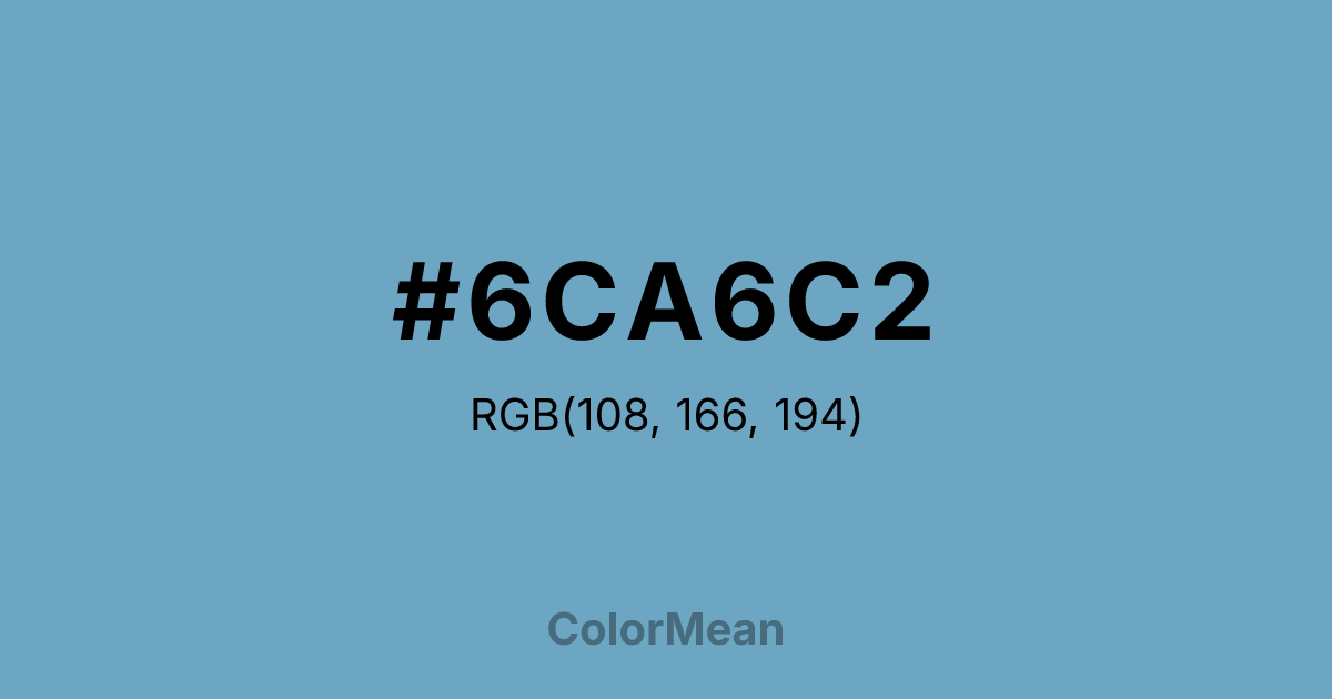 #6CA6C2 color swatch