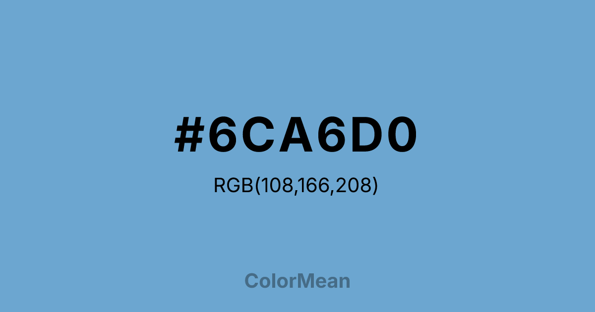 #6CA6D0 color swatch
