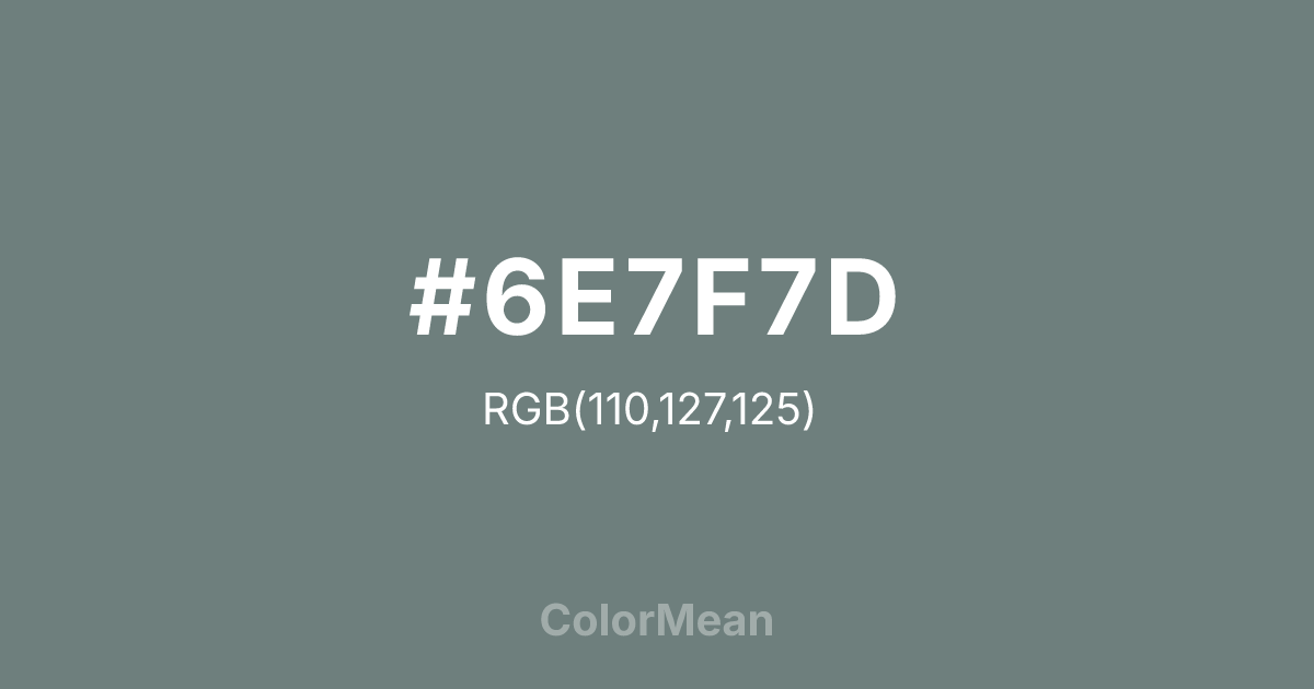 #6E7F7D color swatch