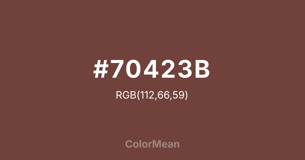 #70423B color swatch