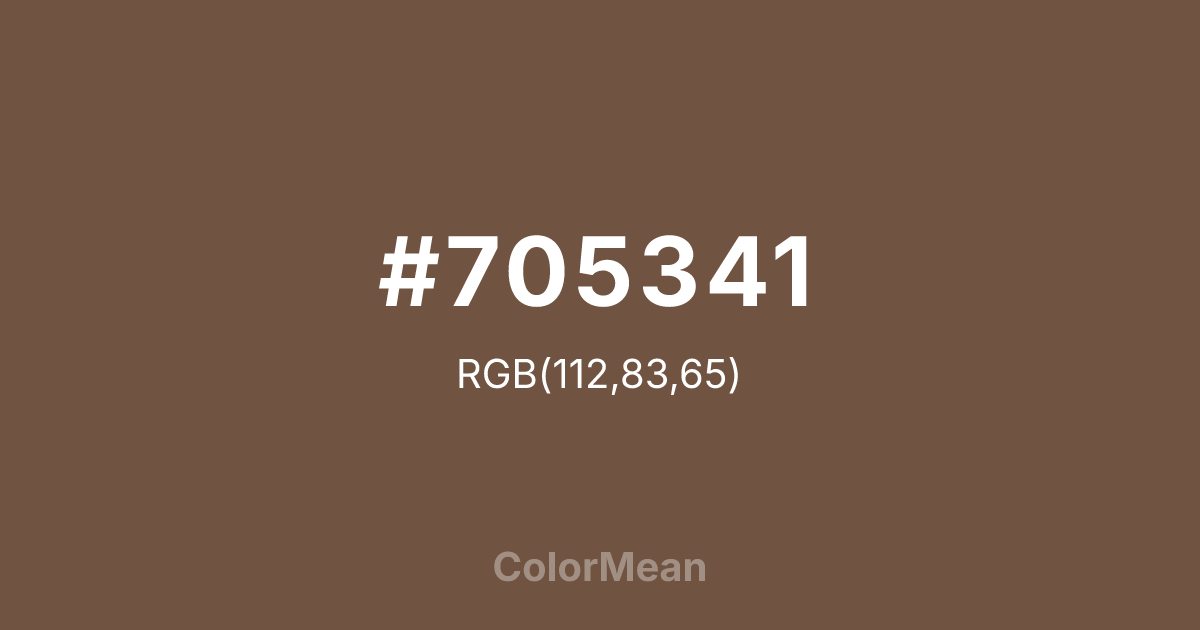#705341 color swatch
