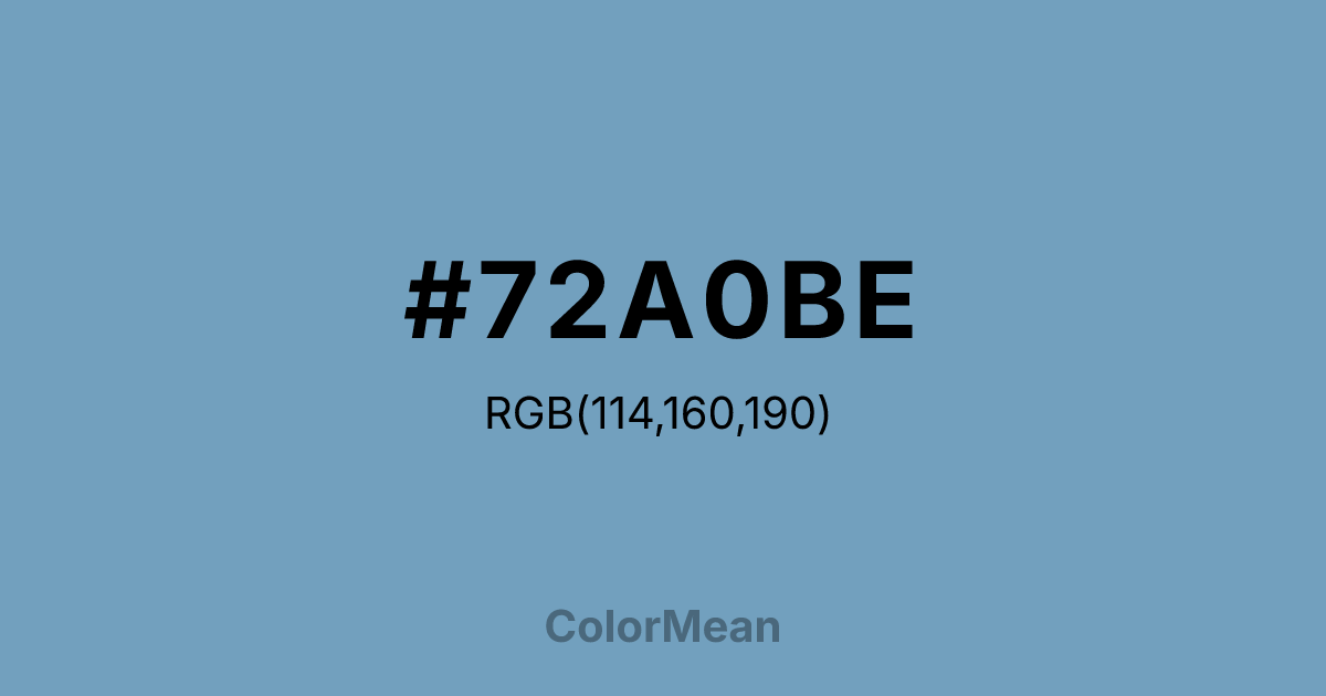 #72A0BE color swatch