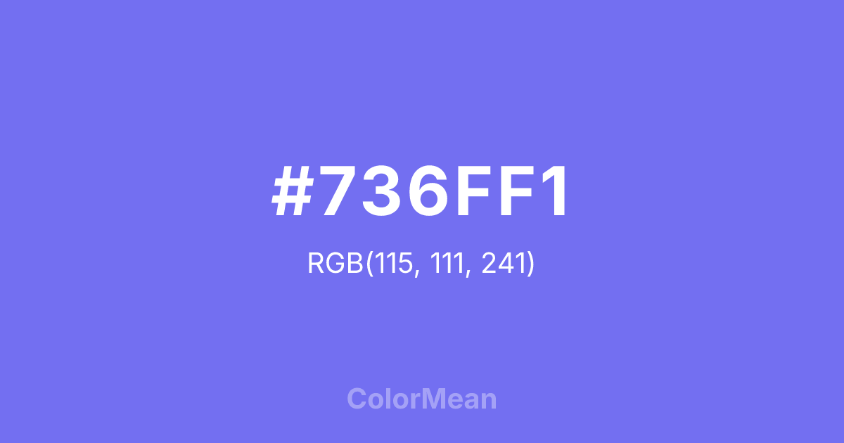 #736FF1 color swatch