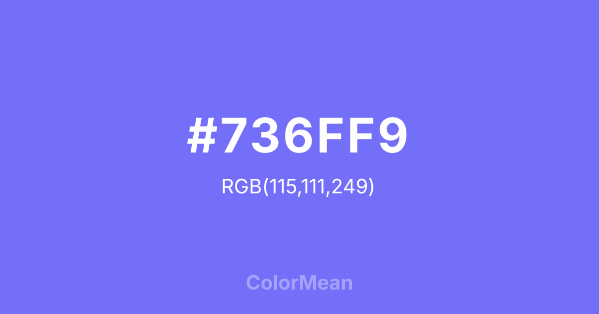 #736FF9 color swatch
