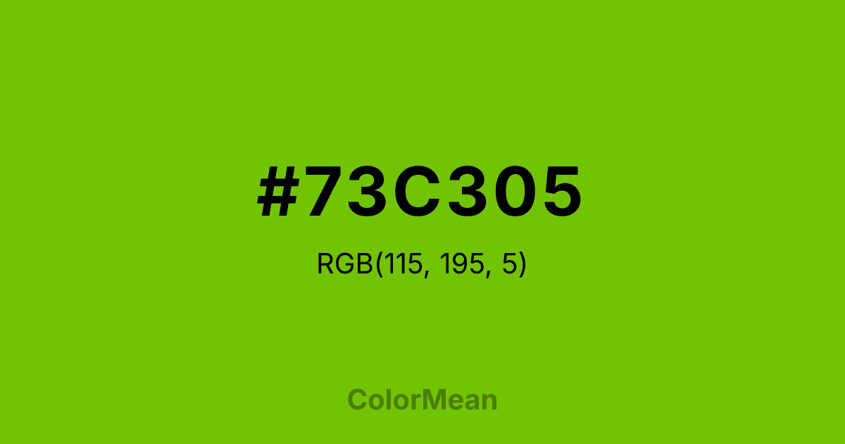 #73C305 color swatch