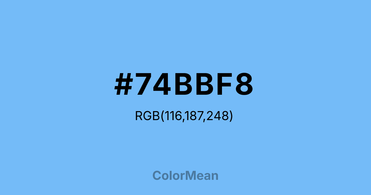 #74BBF8 color swatch