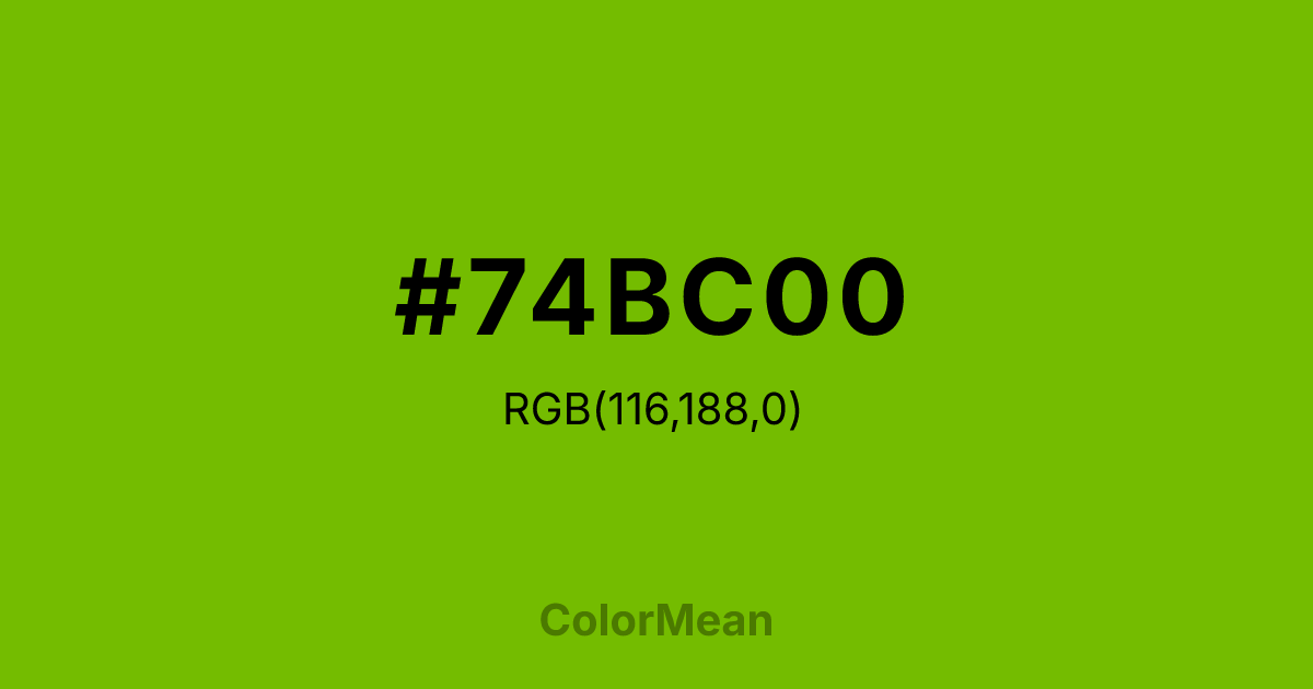 #74BC00 color swatch
