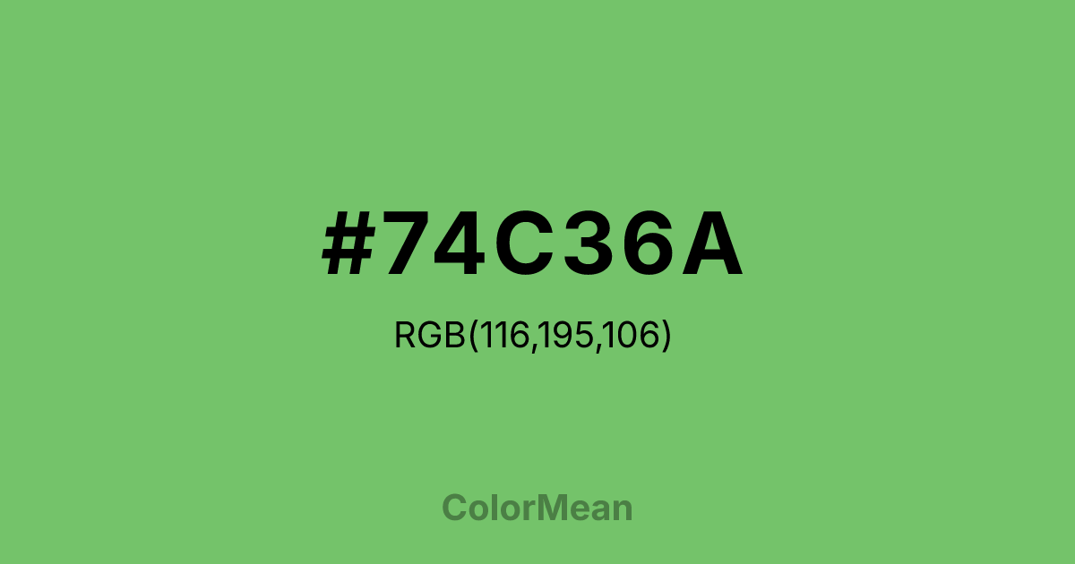 #74C36A color swatch