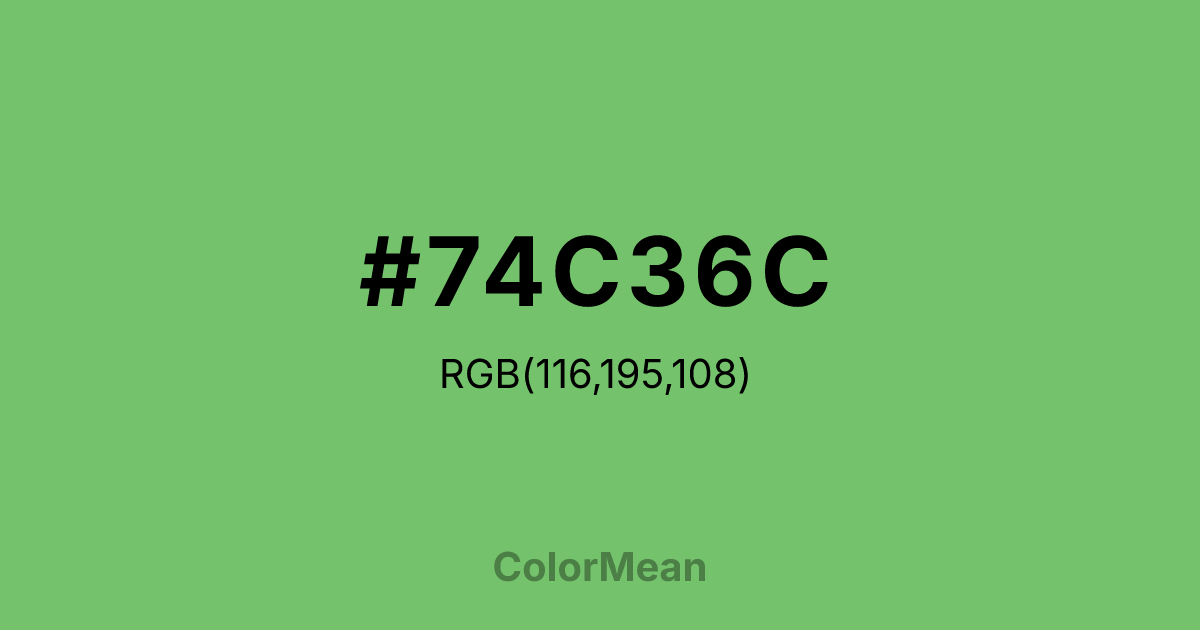 #74C36C color swatch