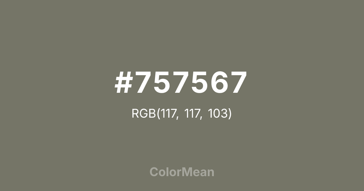 #757567 color swatch
