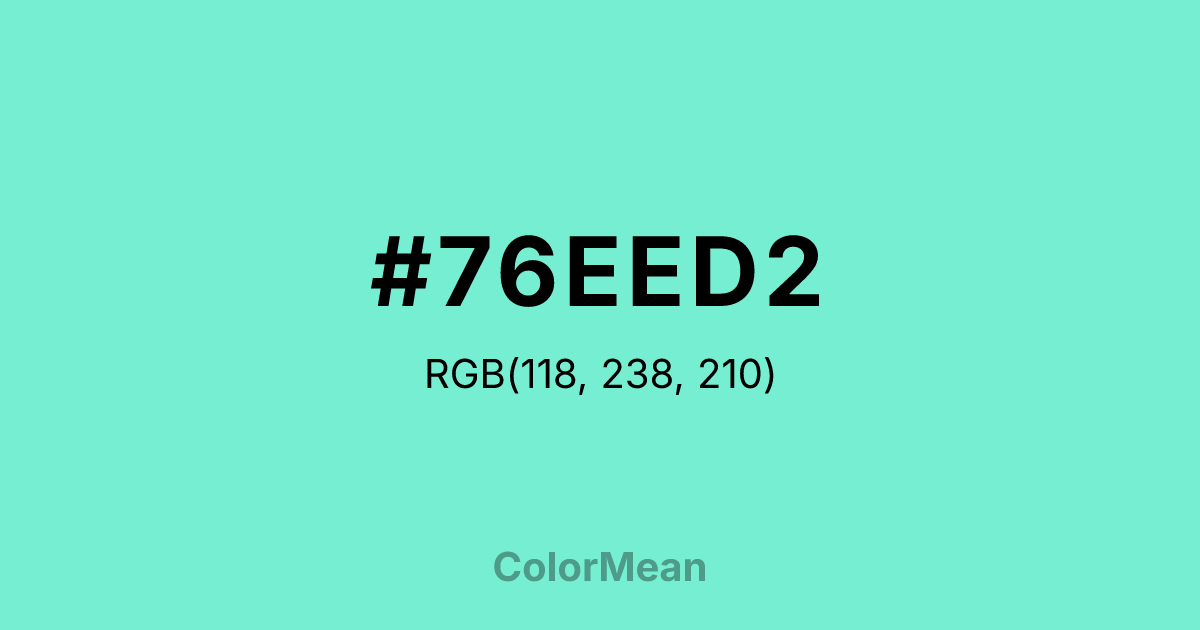 #76EED2 color swatch
