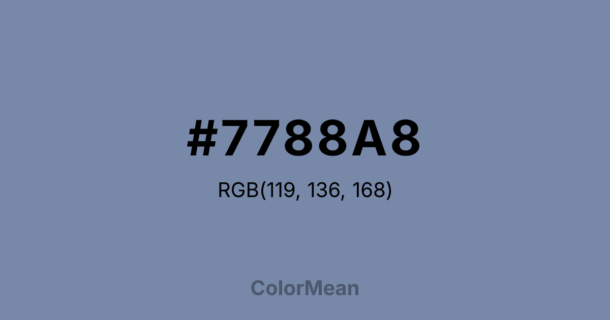 #7788A8 color swatch